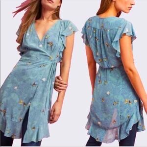 Feather Bone X Anthropologie Butterfly Wrap Dress